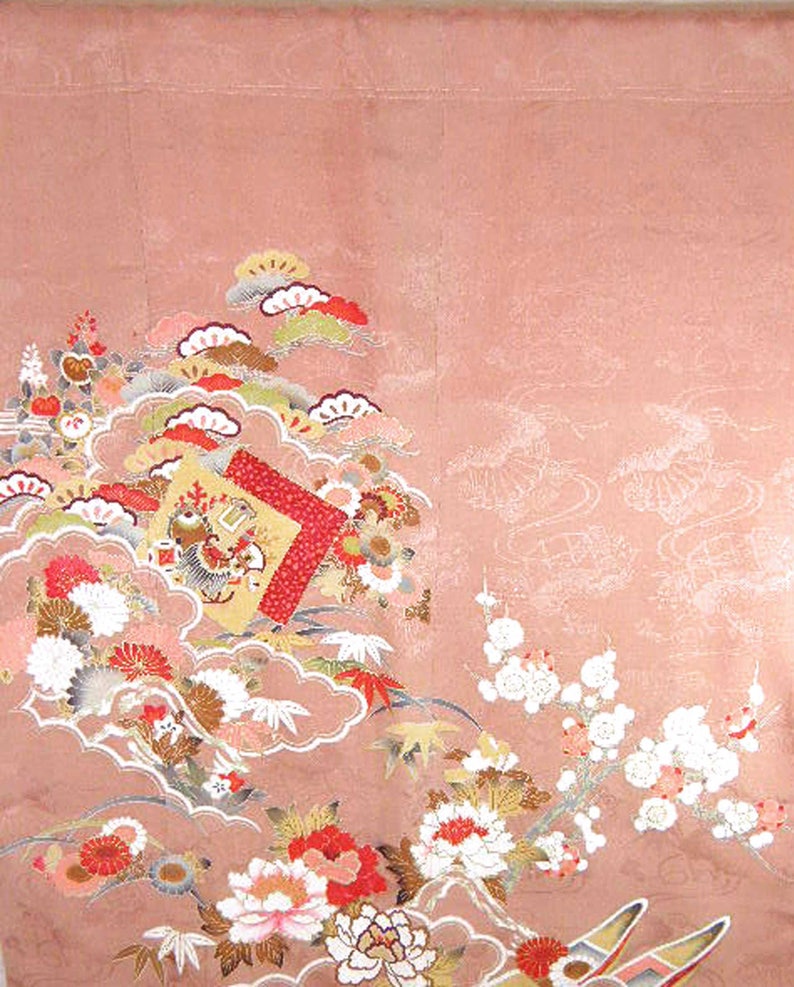 Vintage Japanese Kimono Silk Wall Art Hand Dyed Silk Etsy