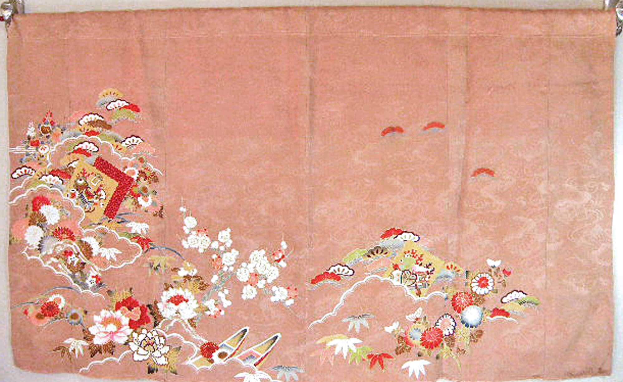 Vintage Japanese Kimono Silk Wall Art Hand Dyed Silk Etsy