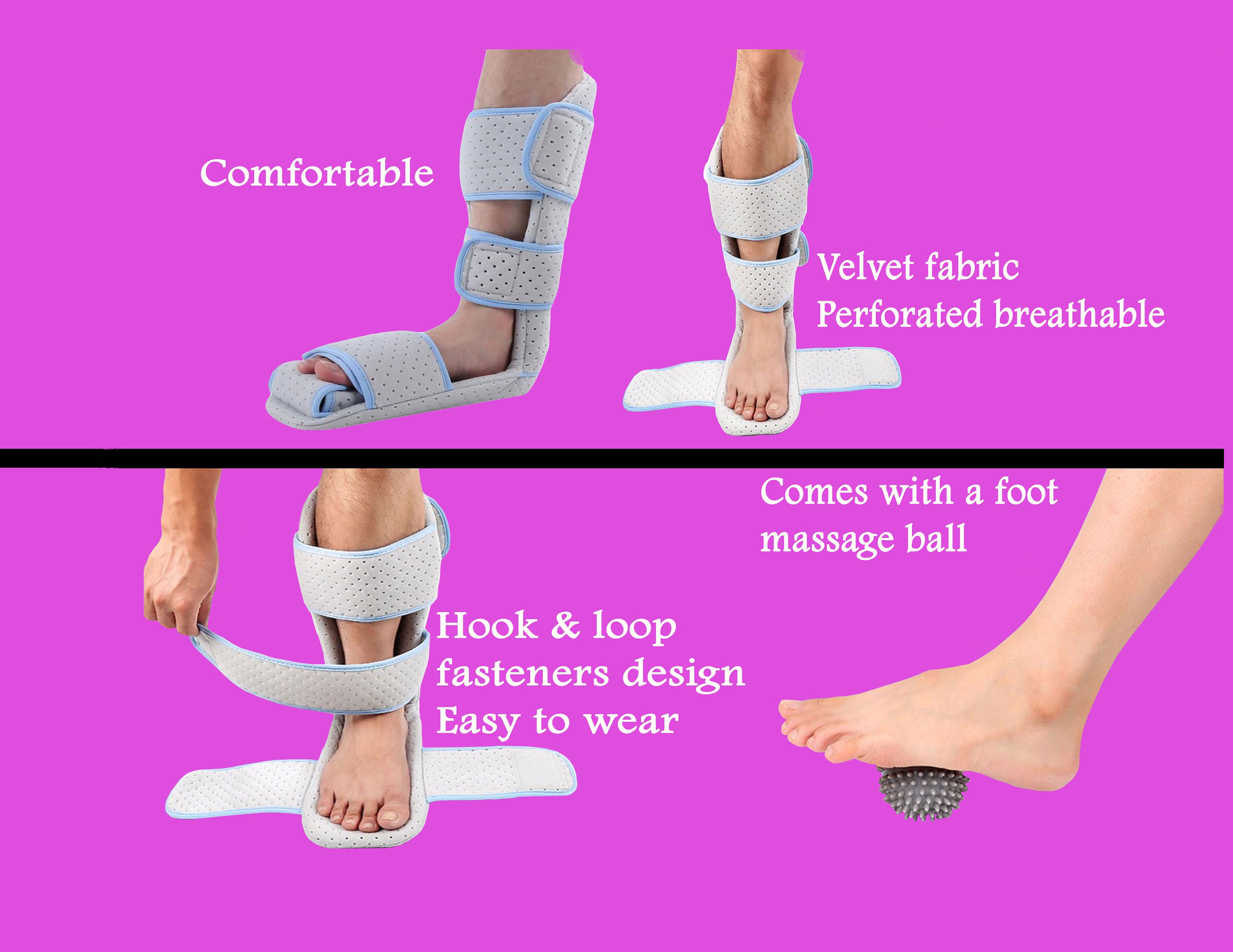 1x Foot Brace Ankle Correction Boot 1x Foot massage ball Etsy