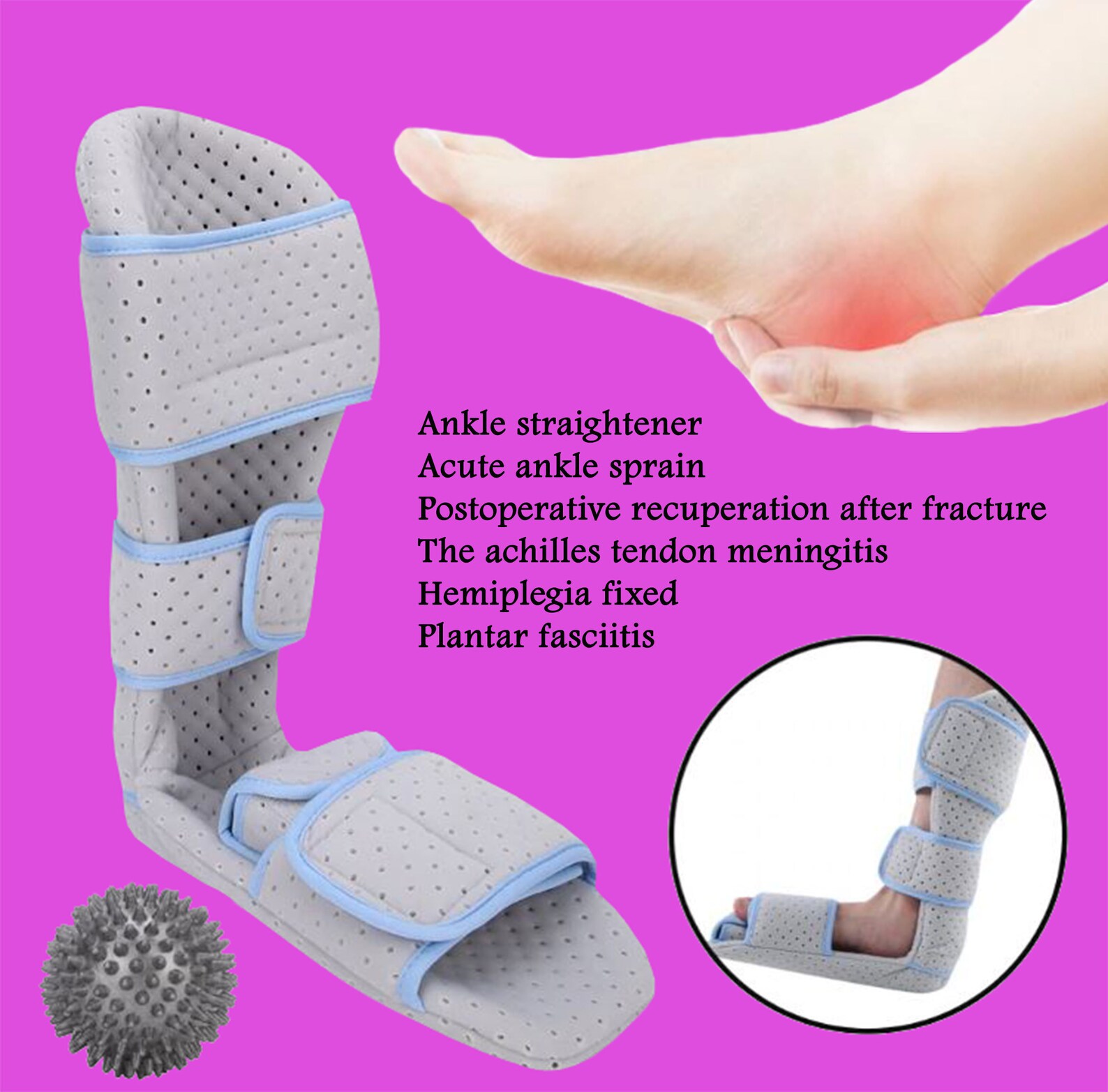 1x Foot Brace Ankle Correction Boot 1x Foot massage ball Etsy