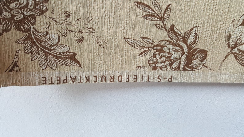 SALE Wallpaper floral wallpaper botanical hibiscus flower wallpaper roll wallpaper vintage wallpaper remnants