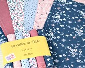 Cotton washable napkins Zero Waste Swallow Pattern