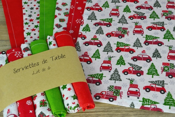 Zero Waste washable napkins Christmas table decoration