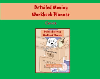 Detailed Moving Workbook Planner| Moving Checklists | Garage Sale List | Room Color Coding | Budget planner |Countdown to move date