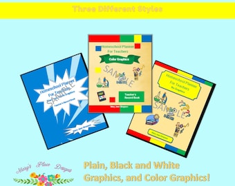 Homeschool Planners  Teacher Planner   Teacher Records   Curriculum Planner  School Planner  Printablesles   Instant Downloads