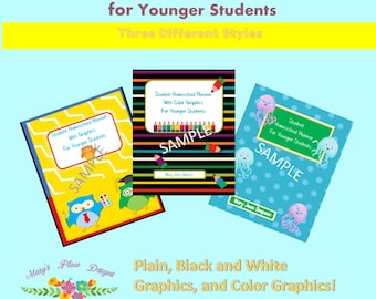 Homeschool Planners, Student Planner, Grade School Planners, K-8 Planner, School Year Planner, Printables, Instant Downloads