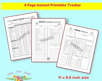 Arkusz kontroli zaburzeń lękowych | Śledzenie i lista kontrolna ataków paniki | Szczegółowy dziennik z podpowiedziami | Prowadź tygodniowe zapisy | Natychmiastowe pobieranie