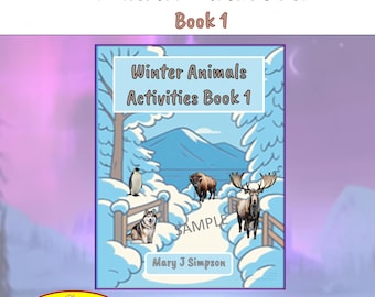 Winter Animals Activity Book 1 for Ages 10-Adult | Wildlife Puzzles, Word Search, Mazes, Coloring Pages, Homeschool, Classroom, Individual