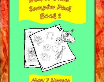 How to Draw Sampler Pack 2, several styles, for all ages and skill levels, perfect for beginners