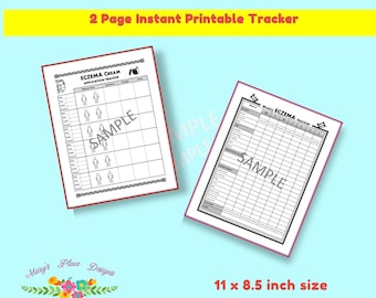 Weekly Eczema Tracker | Detailed Eczema Log |Activity Tracker| Diet and Medications Log | Eczema Cream Applications Log | Instant Download