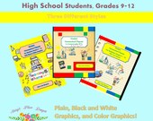 Homeschool Planners, Student Planner, High School Planners,  Printables Planner, Grades 9-12 Planner, Printables, Instant Downloads