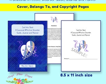 A Seasonal Affective Disorder Guide and Planner,   S.A.D.  Planner, S.A.D. Weekly Planner, Daily Planner, Symptoms Tracker, Self Analysis,