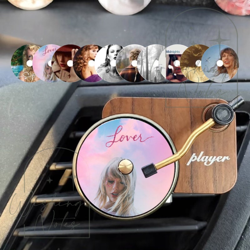 Schallplattenspieler Auto Lufterfrischer Taylor, Auto Air Vent Duft Geruch  Diffusor, Lustige Geschenke für Taylor Fans, Musikliebhaber (6pcs A)