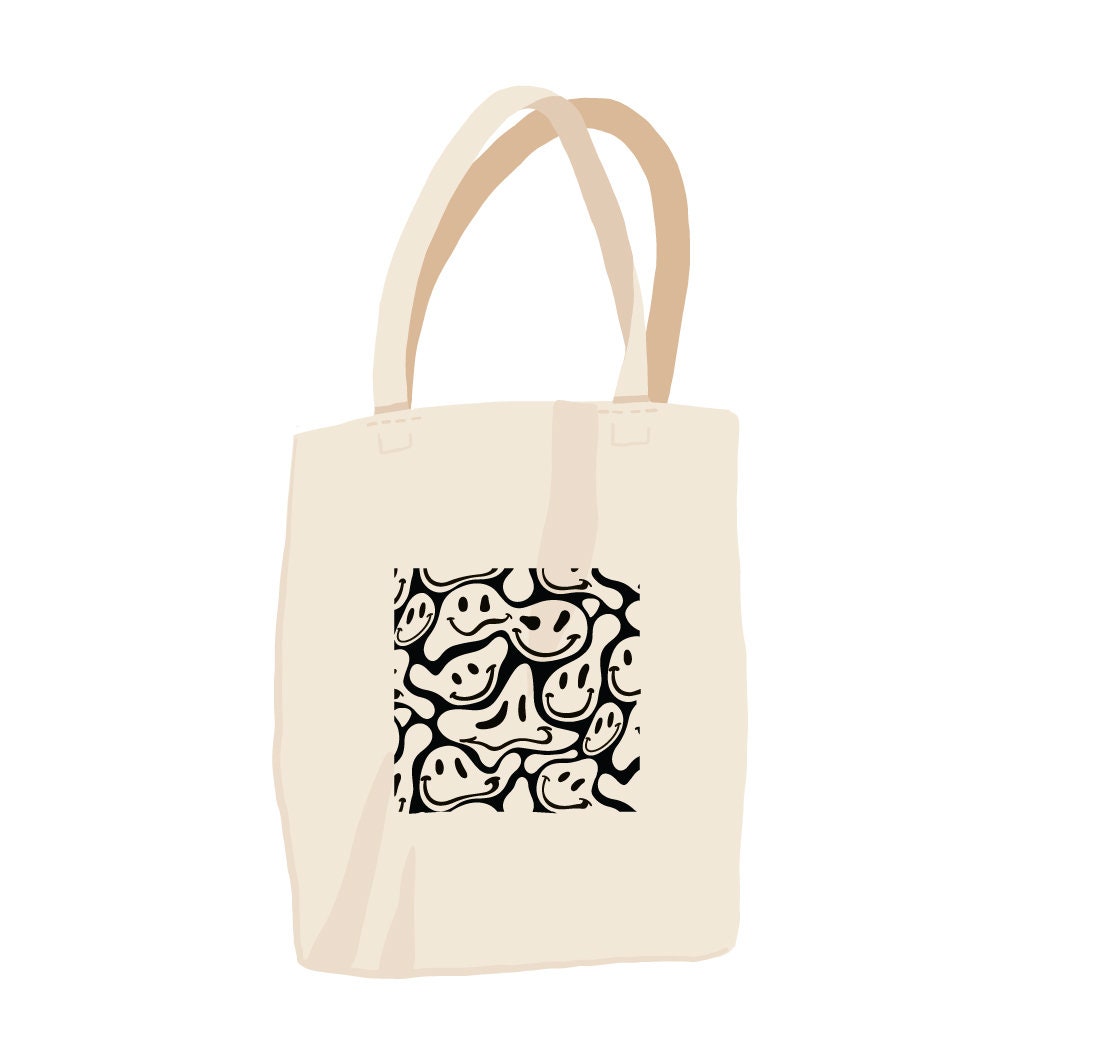 Young Adult SMILEY Small Sherpa Tote Bag