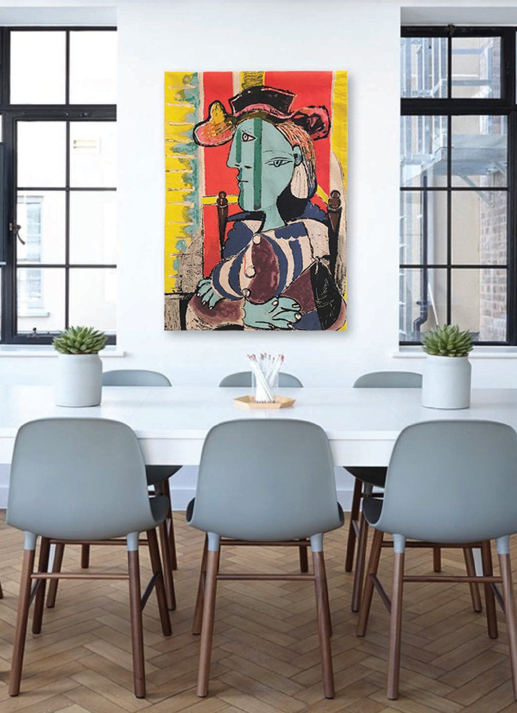 Tapisserie Picasso - Femme Assise Aux Bras Croisés Tapestry Painting Reproduction