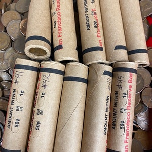 Oude met venster gewikkelde tarwecent rol venster gewikkelde vintage rollen hier