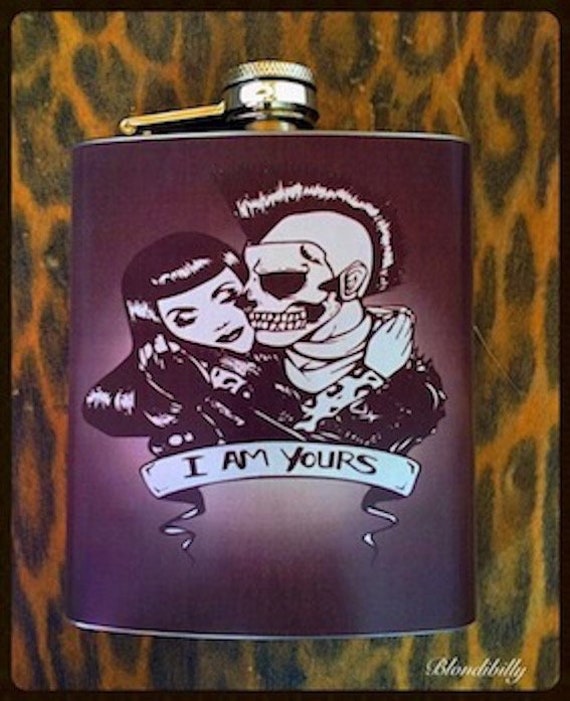 Hip Flask Kustom Rock Couple