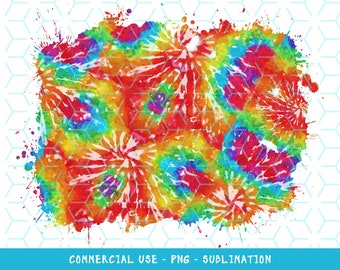 Rainbow Tie-Dye Background Graphic Sublimation Design Distressed Frames Colorful PNG File Multicolor Background Texture Tie Dye Frame