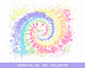 Tie Dye Distressed Splatter Paint Edge Sublimation Background Frame Pastel Colors Instant Download Transparent PNG File