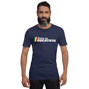 Sono Un Ducatista T-Shirt - Ducati Rider T-Shirt - Navy Blue