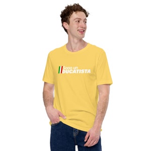 Sono Un Ducatista T-Shirt - Ducati Rider T-Shirt in Yellow