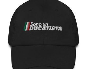 Sono Un Ducatista - Haftowana czapka Ducati Rider w kolorze czarnym
