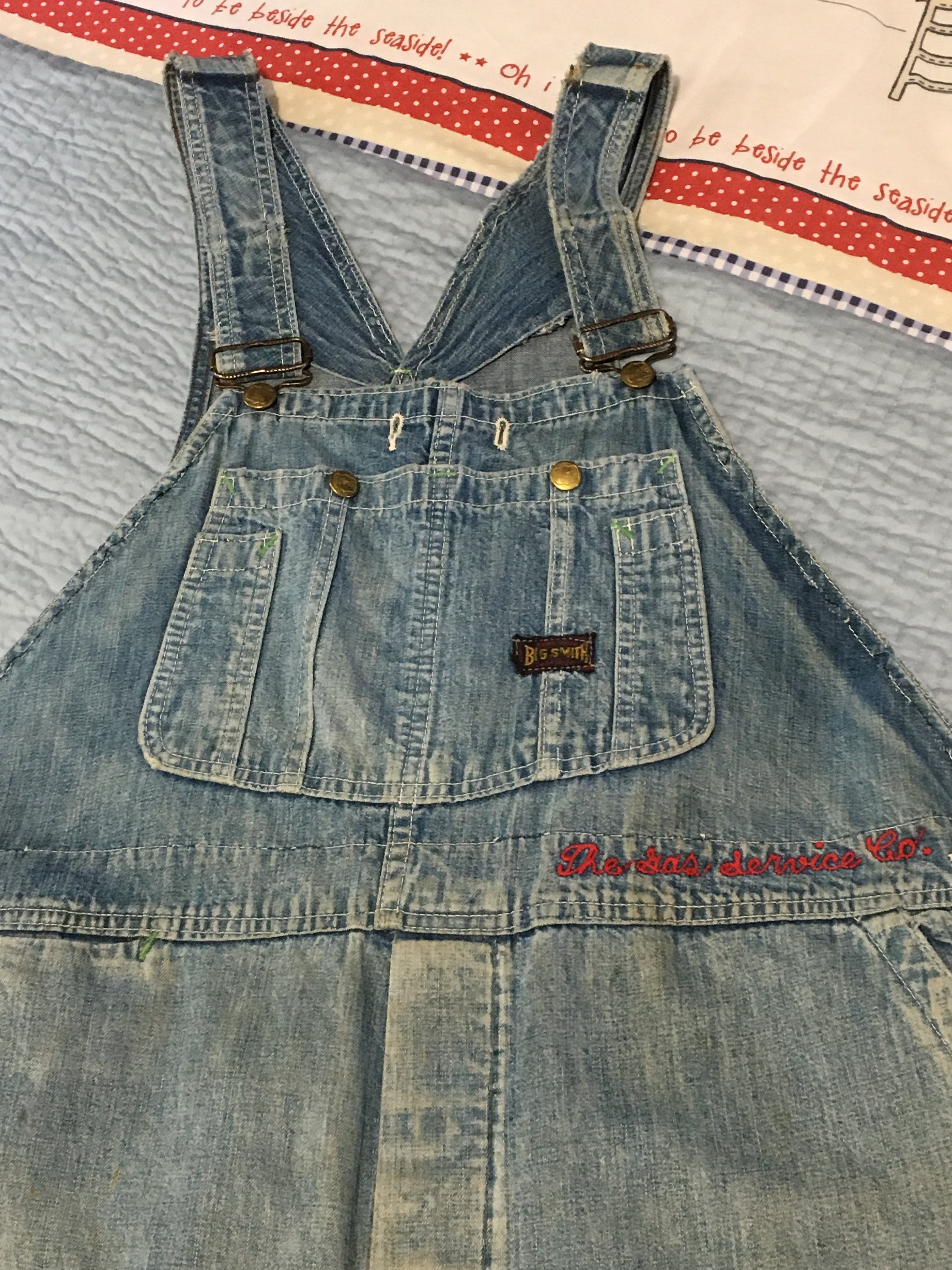 Vintage C. 1950's 1960's Men's BIG SMITH Denim Bib Overalls
