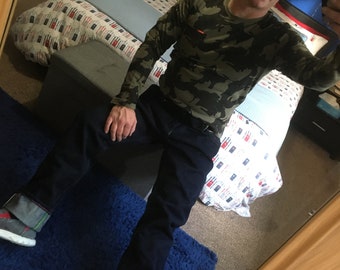 Men's Sexiest Heaviest Weight Custom-Made Skinny-Taper 33oz Jeans In The World Fits Guys 36-40 RARE & UNIQUE!