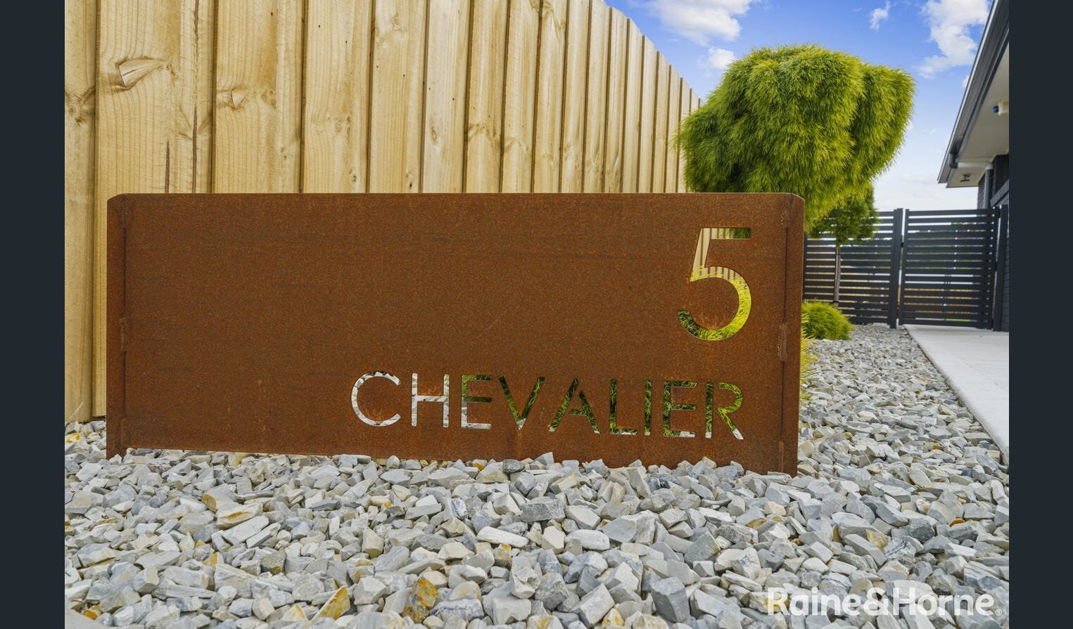 Metal Driveway Address Sign Made From Corten Rusted Steel Sits Etsy
