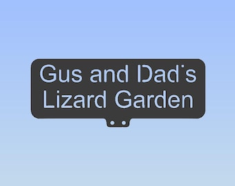 Corten steel garden house sign made in Aus with your wording with included garden stake to put it into the ground, Veggie garden stakes