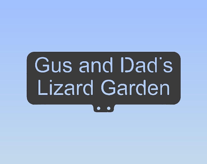 Corten steel garden house sign made in Aus with your wording with included garden stake to put it into the ground, Veggie garden stakes