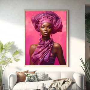 African American Woman Art Printable Instant Digital Download Colorful ...