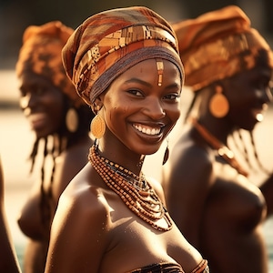 Maasai African Women Art Print: Home Decor Wall Poster (Digital Download)