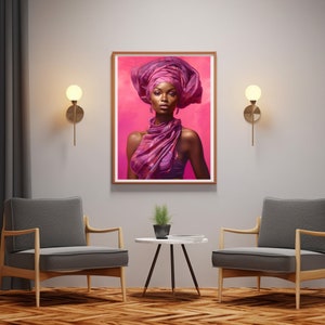 African American Woman Art Printable Instant Digital Download Colorful ...