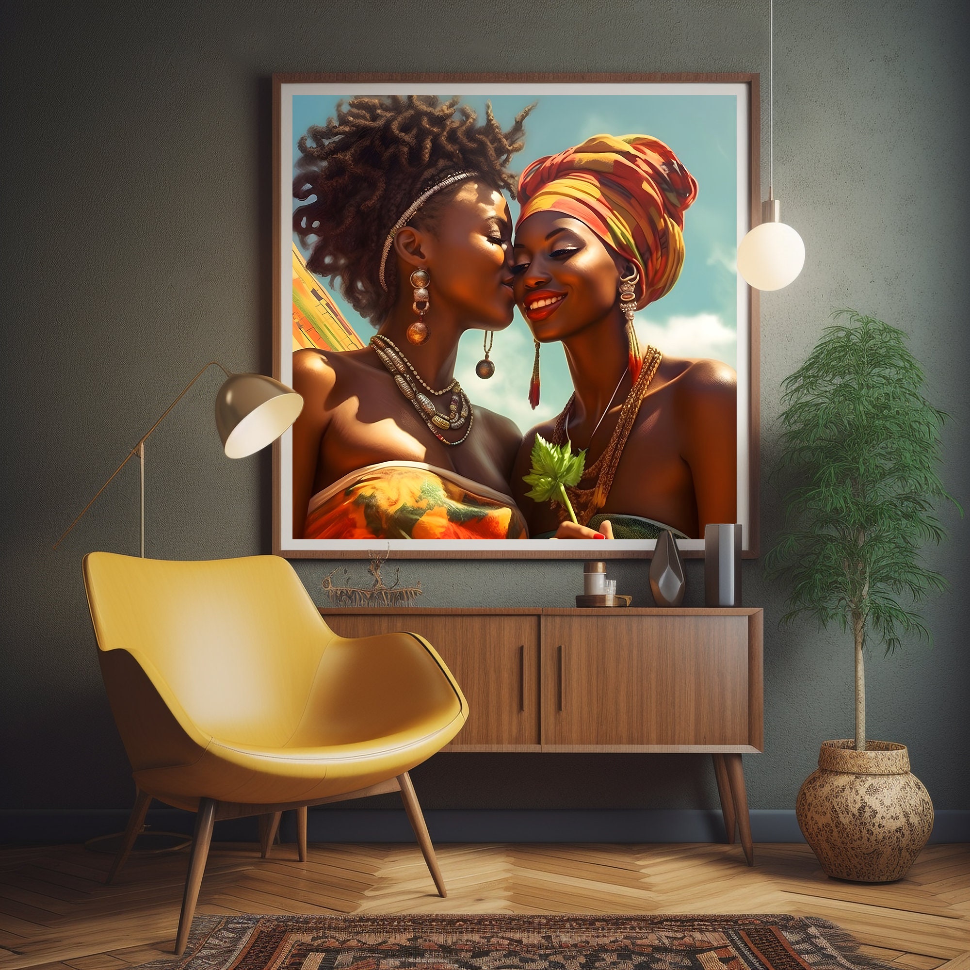 African Women Love Clipart JPG Image Instant Digital - Etsy