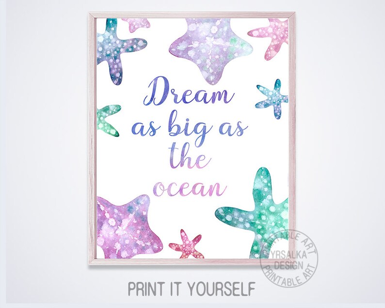 Nursery quote Ocean Nautical Girl Nursery Decor Starfish Wall Etsy