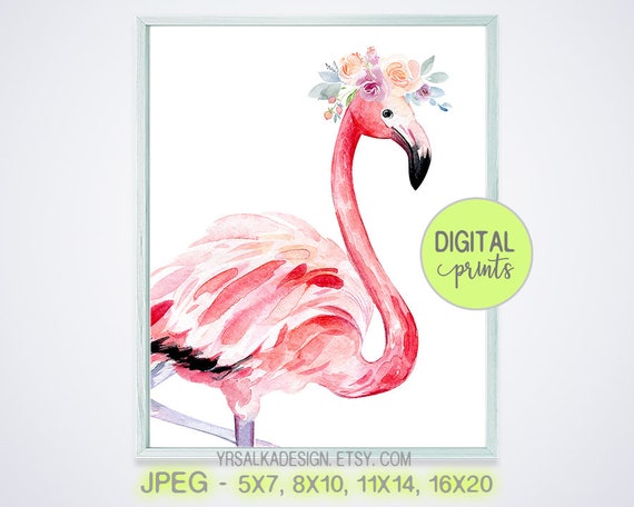 Download Nursery Watercolor Bird Painting Animal Painting Watercolor Animal Print Instant Download Flamingo Watercolor Painting Watercolor Art Collectibles Delage Com Br