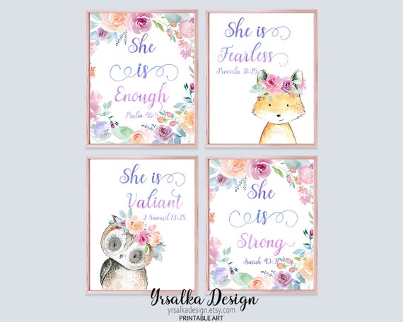 Baby Girl Sign Girls Room Decor Above The Crib Sign Nursery Decor Children/'s Decor She Is Fearless Above The Crib Proverbs 31 25