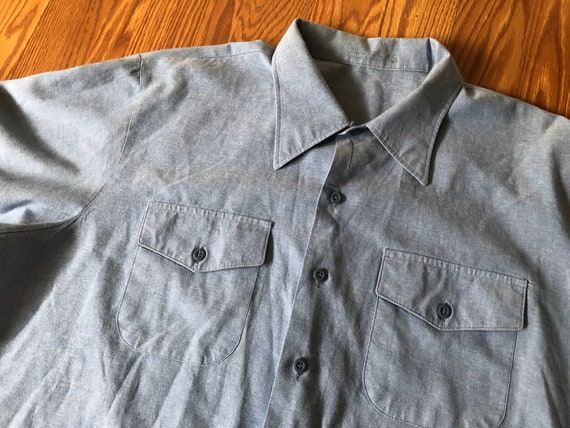 Vintage Single Stitch Uniform Shirt || XL || 1960s - image 1