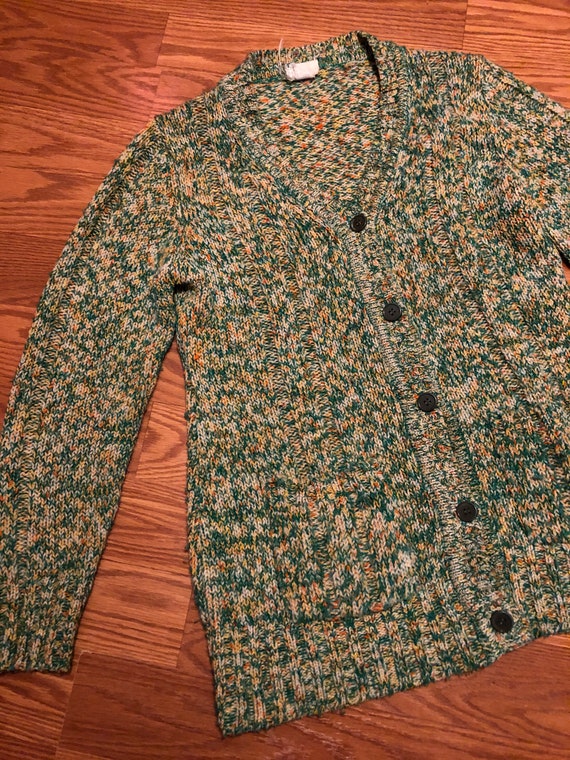 1960's Catalina Space Dyed Cardigan || Size Small