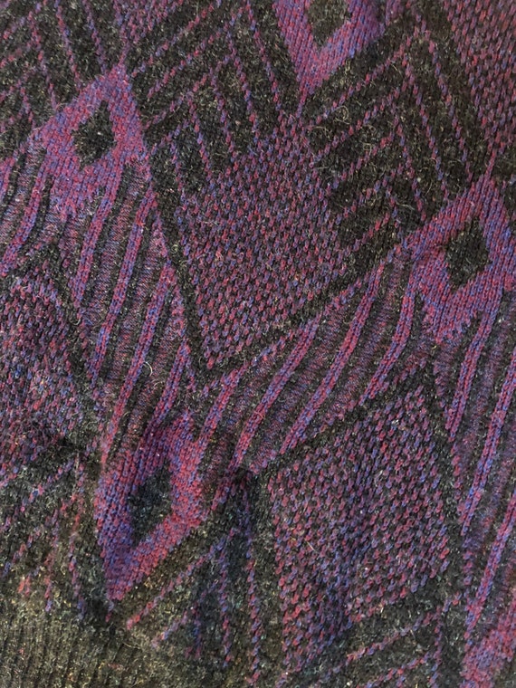 Cool Vintage Mod Knit Sweater || Large || 1980s - image 5