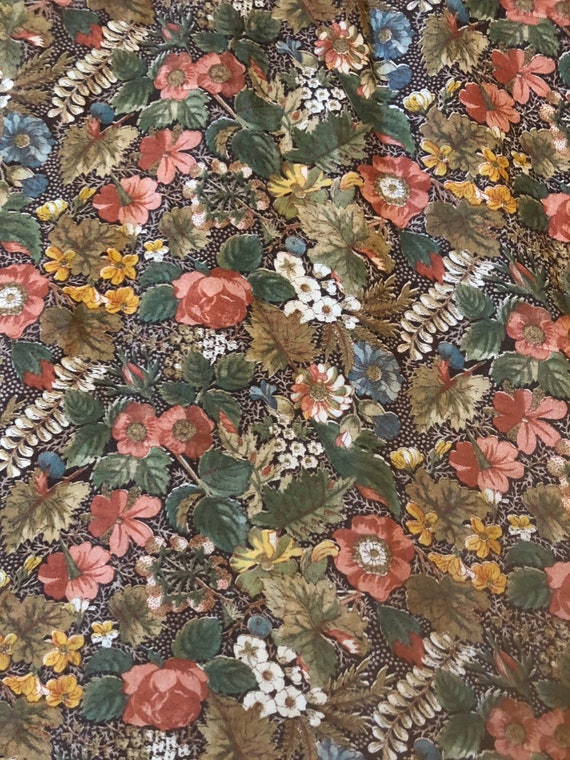 Botanical Spring Bloom Print Polyester Button-Up … - image 3