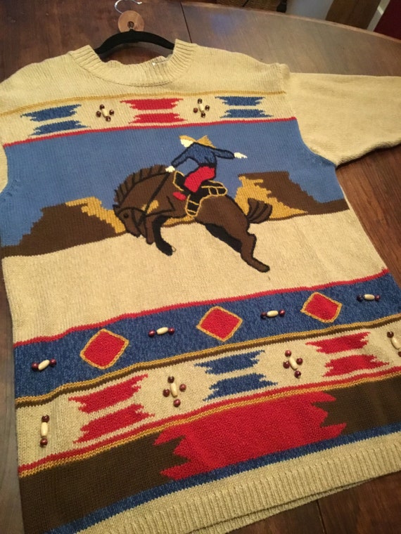 Rodeo sweater by Lizsport -Size S