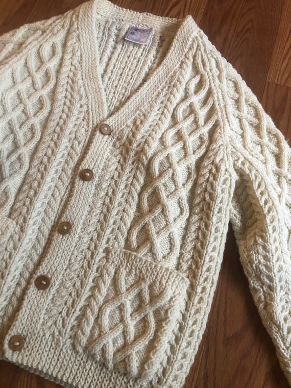 New Zealand Wool Knit Cardigan Large Gem