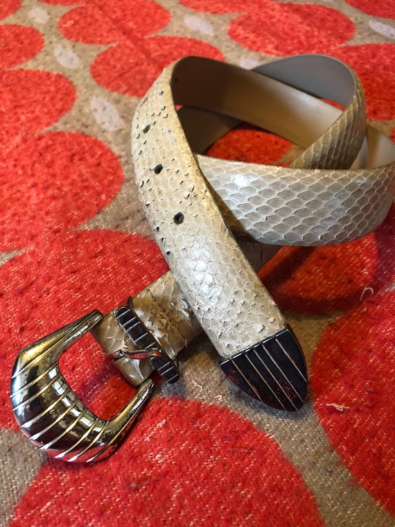 80s vintage designer genuine snakeskin belt s-l400.jpg main image 2
