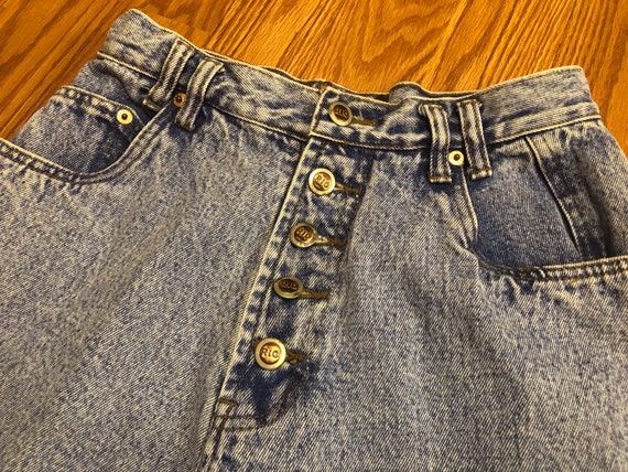 1980's Rio Button Fly Riveted Denim Shorts || Siz… - image 2