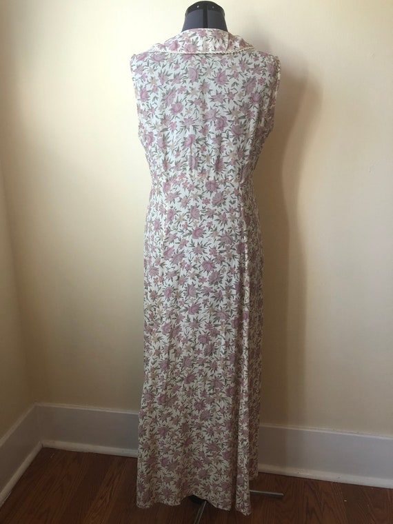 90s Sleeveless Floral Spring Dress || Medium || C… - image 5