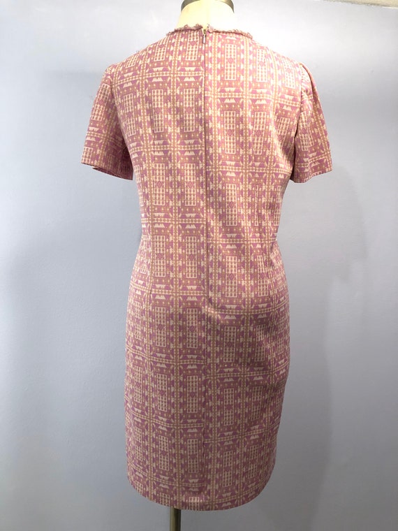 Plus Mod Scooter Dress in Pink and Purple Mid Cen… - image 4