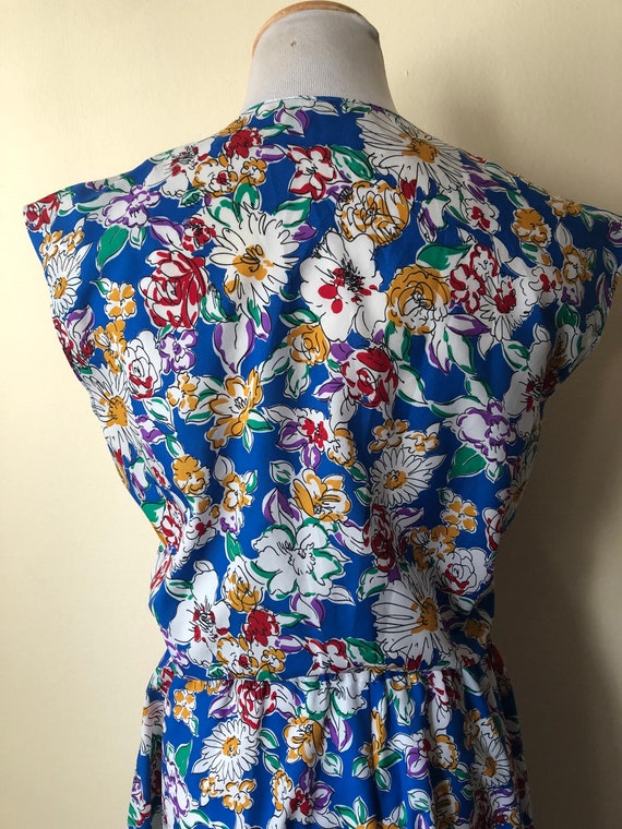 Vintage Sleeveless Dress with Peppy Spring Floral… - image 7