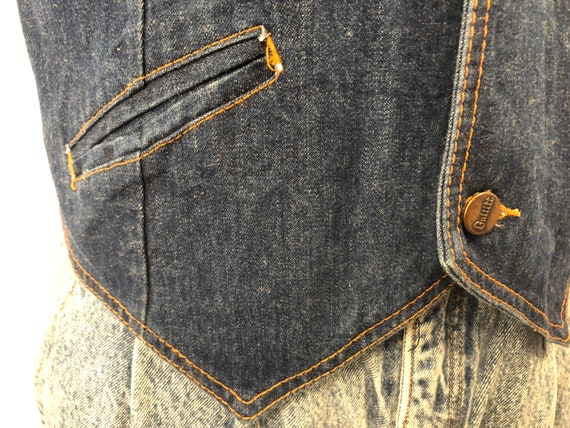 1980s does 1950s Western Denim Vest by St. Leger … - image 8